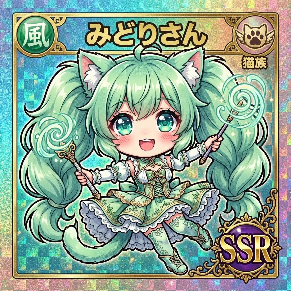 みどツイにゃん。