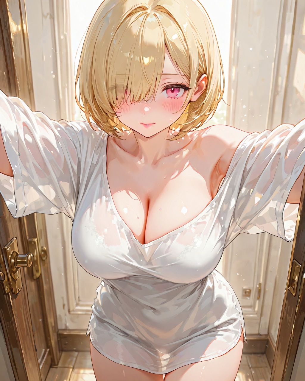 片目隠し