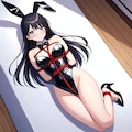 黒エナメルバニーガール緊縛 4枚目