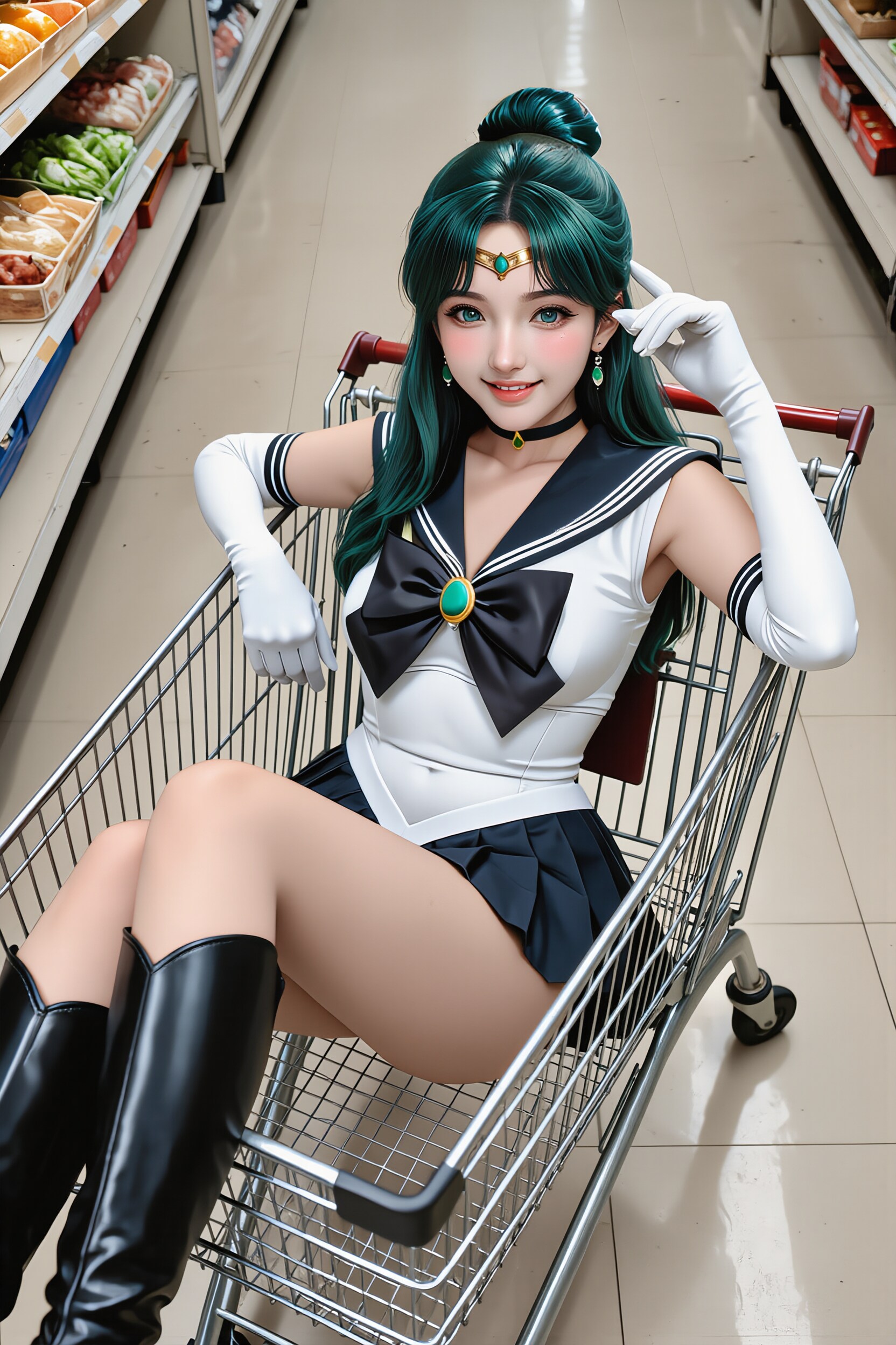 今日は真夜中のスーパーを貸し切りします。