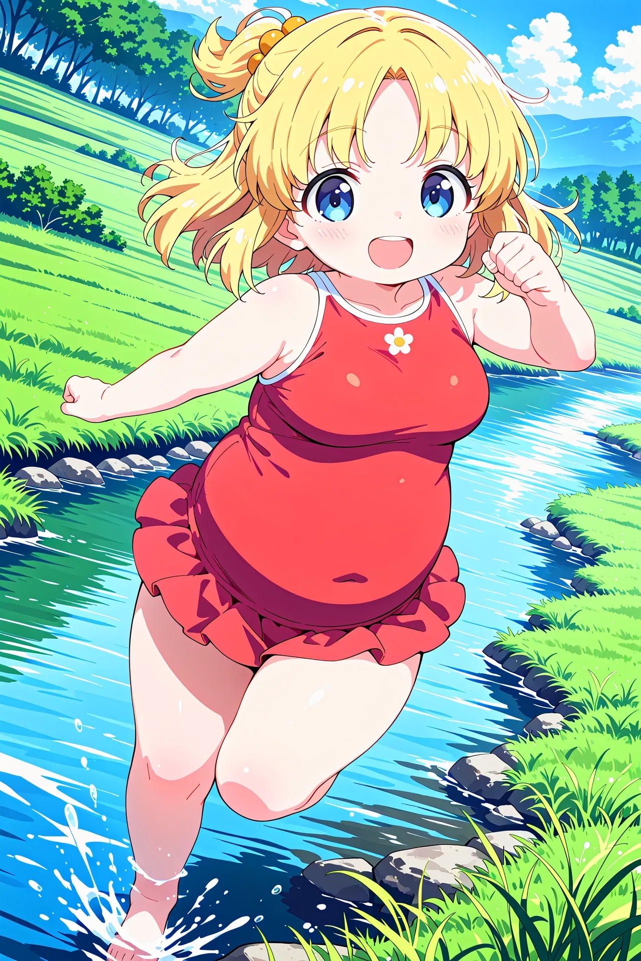 まりあちゃんの川遊び