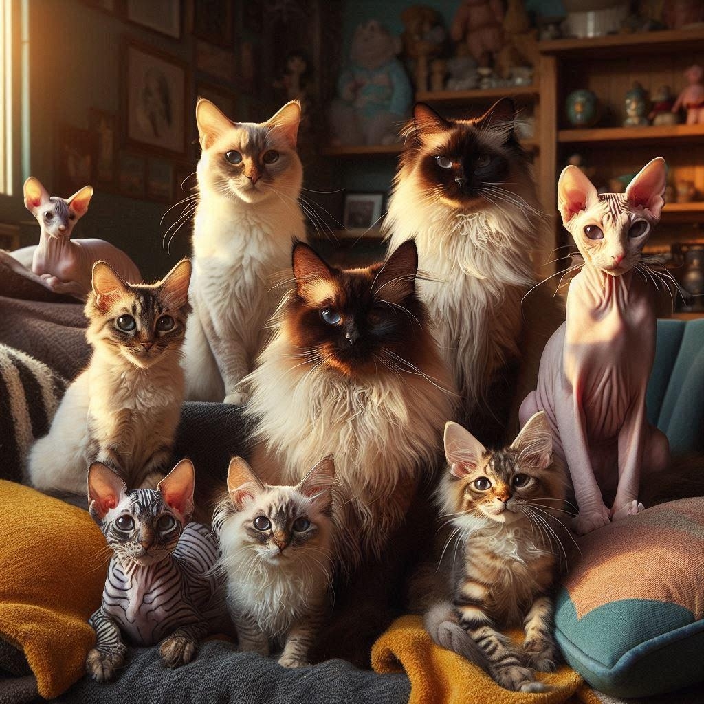 異文化交流する猫