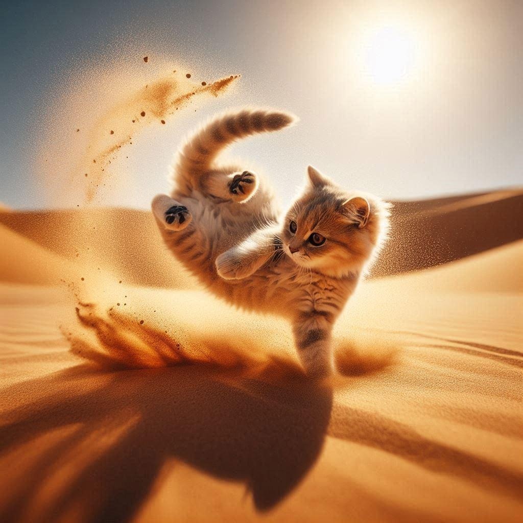 異文化交流する猫