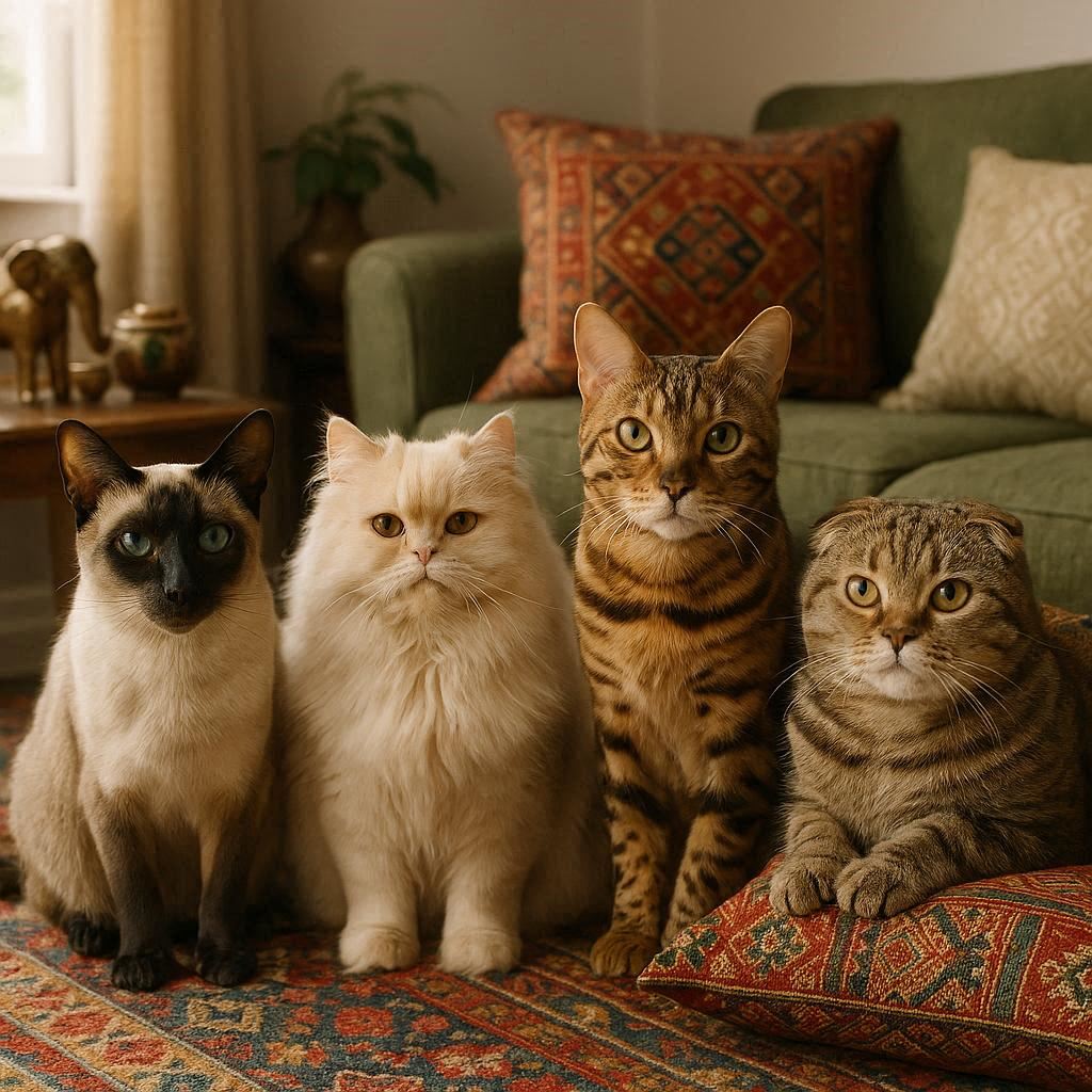 異文化交流する猫 | の人気AIイラスト・グラビア