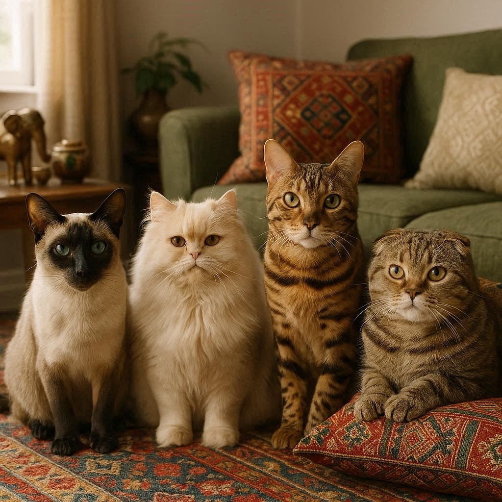 異文化交流する猫