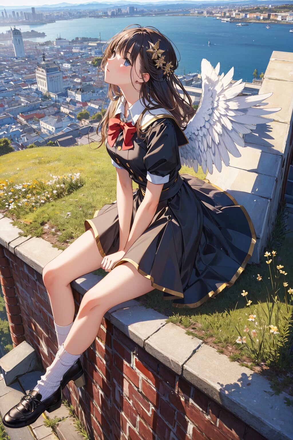 空を見上げる少女