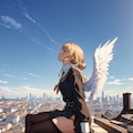 空を見上げる少女 2枚目