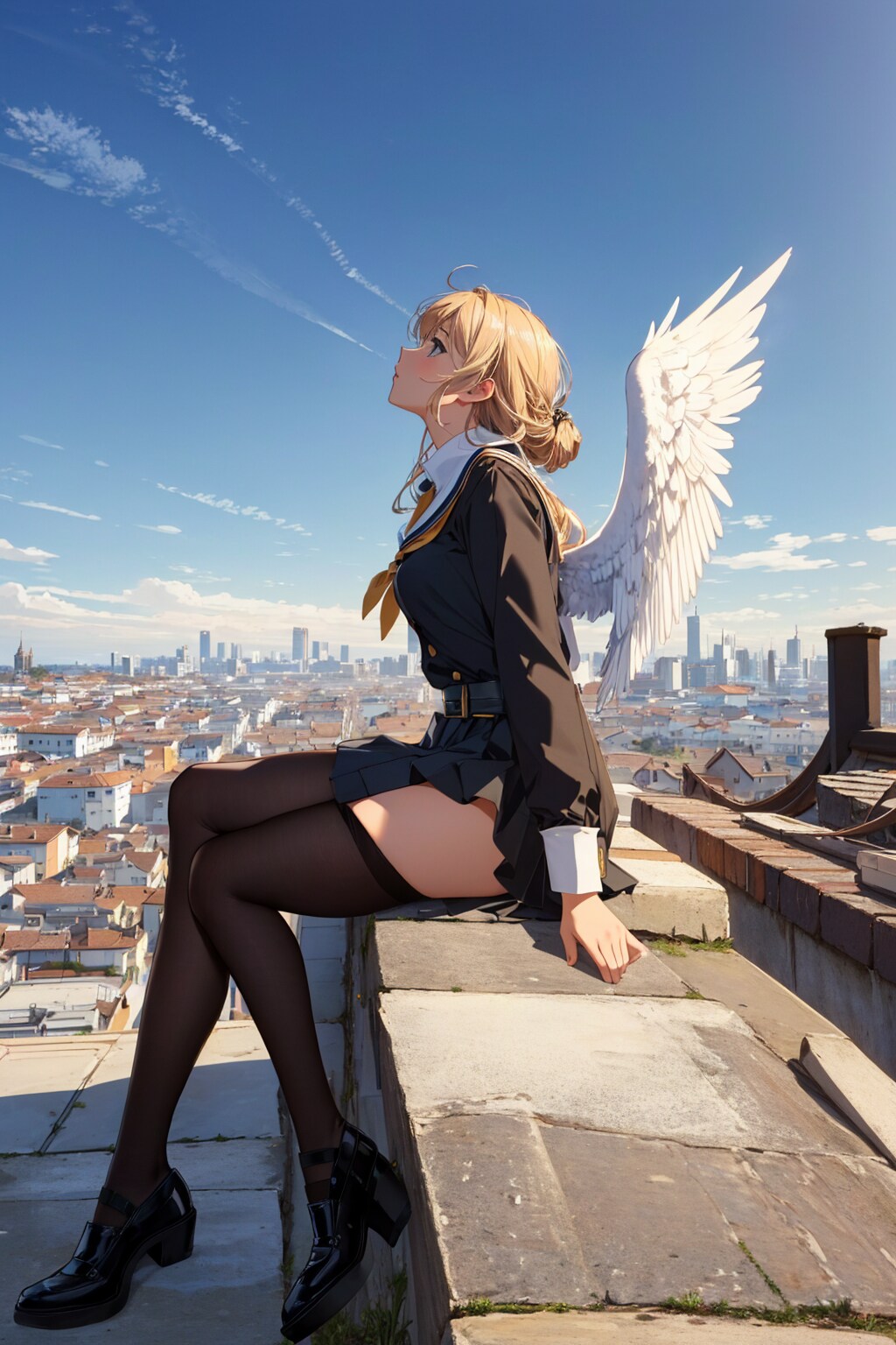 空を見上げる少女