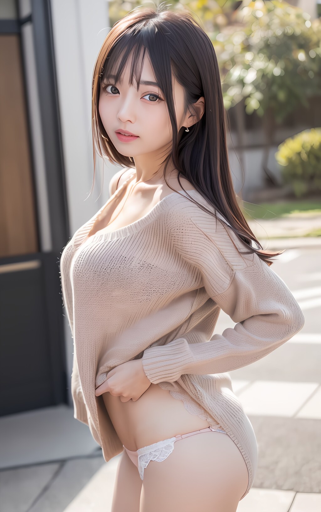 ゴミ捨て中に僕の朝勃ちを見たお姉さんが僕を誘ってるのは明らかだった