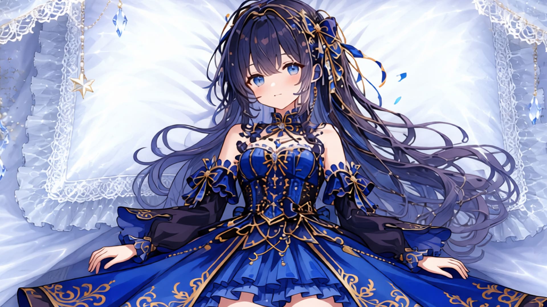 青髪少女とドレス　その3