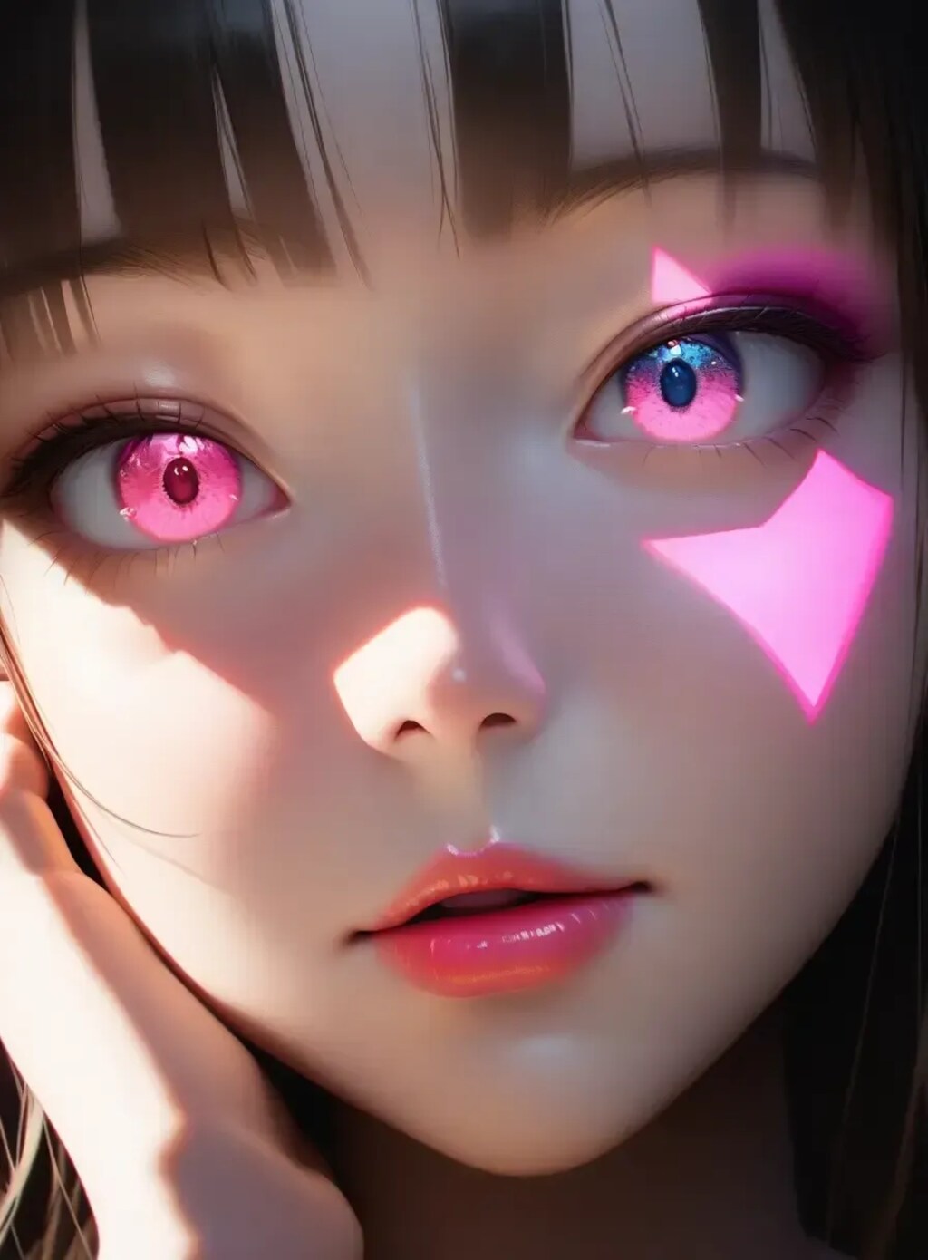 顔接写4オッドアイ