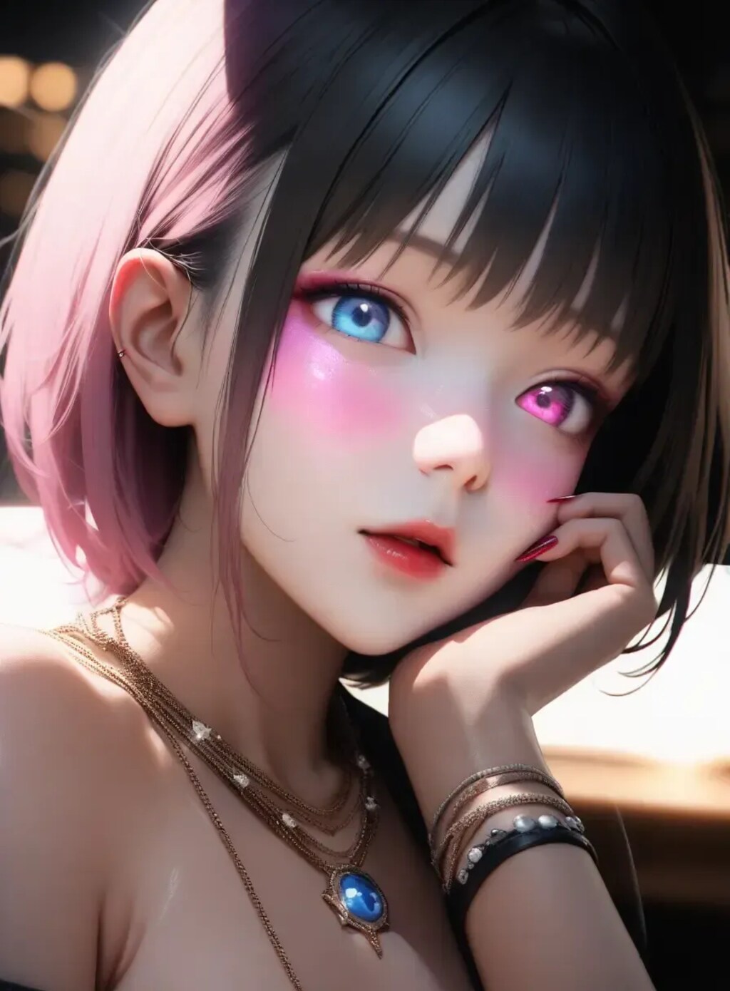 顔接写4オッドアイ