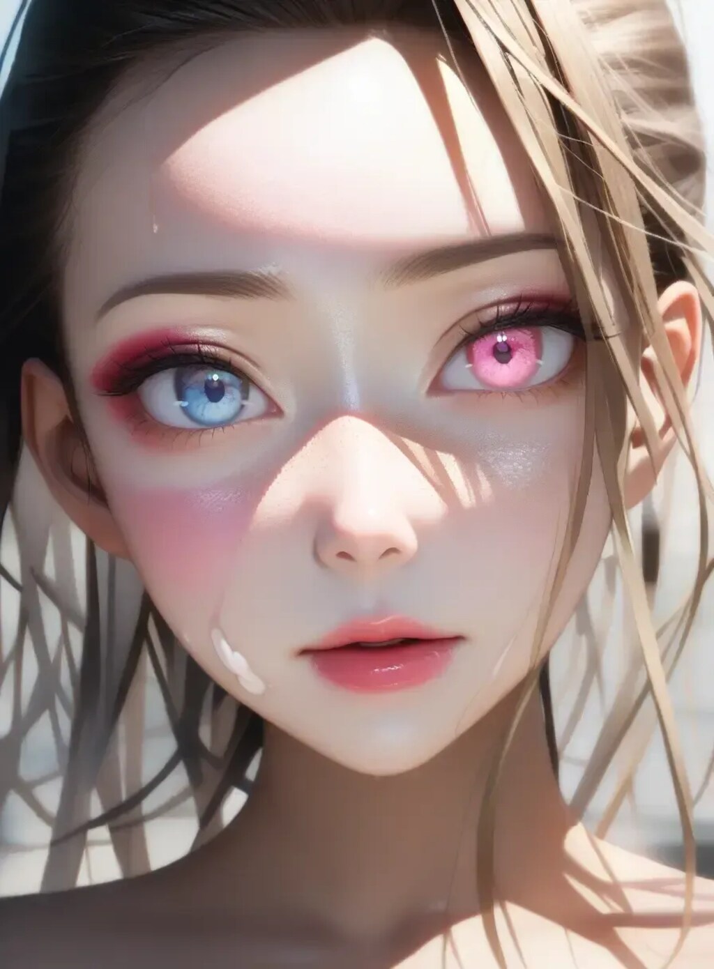 顔接写4オッドアイ