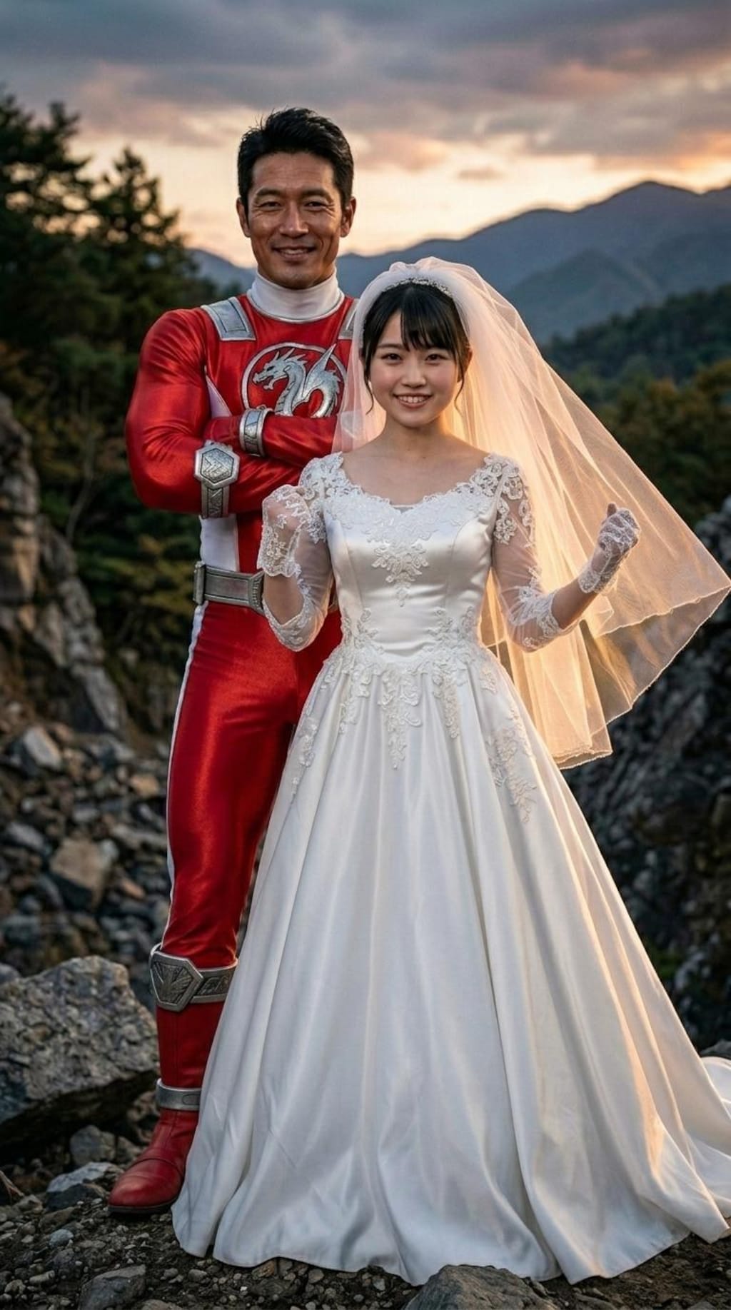伝説の戦隊レッド、ピンクと結婚する