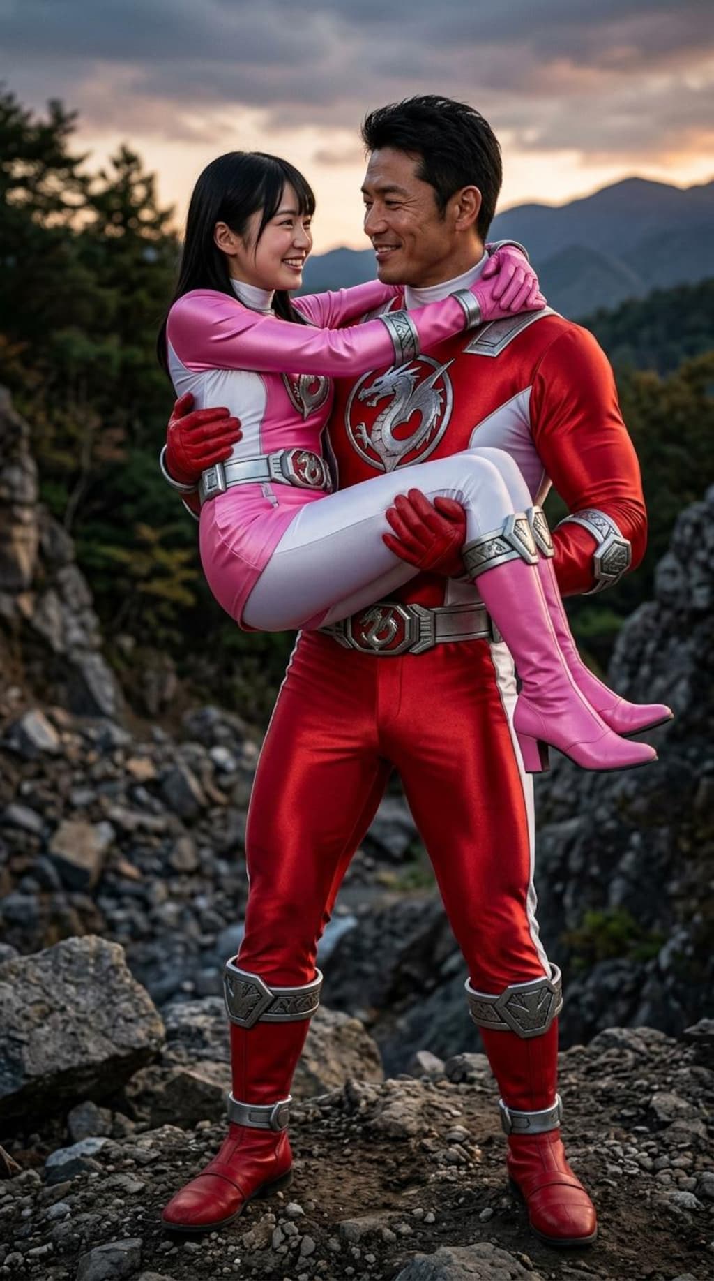 伝説の戦隊レッド、ピンクと結婚する