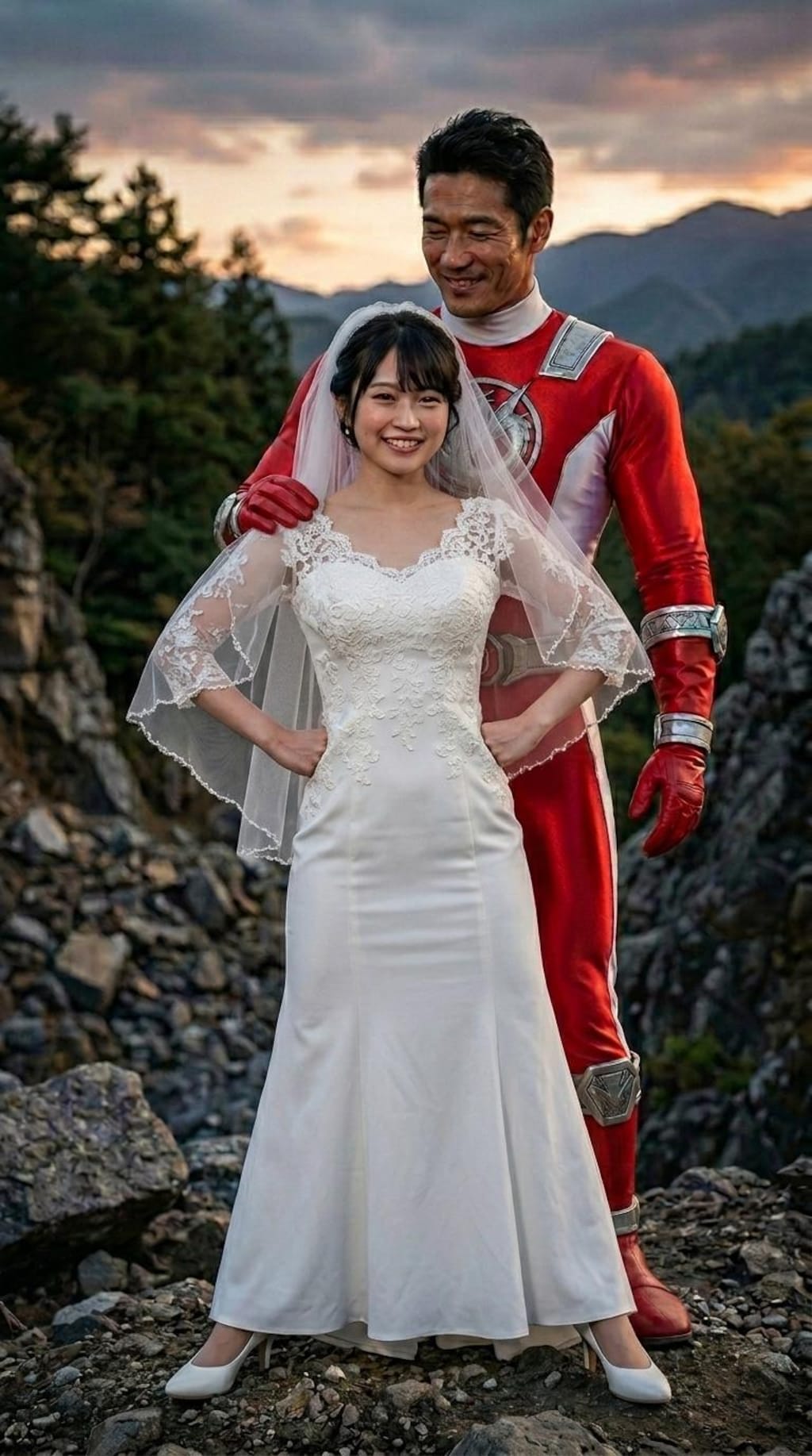 伝説の戦隊レッド、ピンクと結婚する