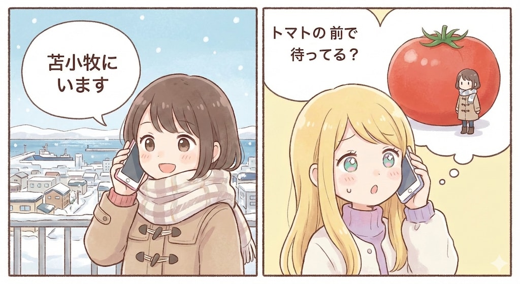 苫小牧にいます