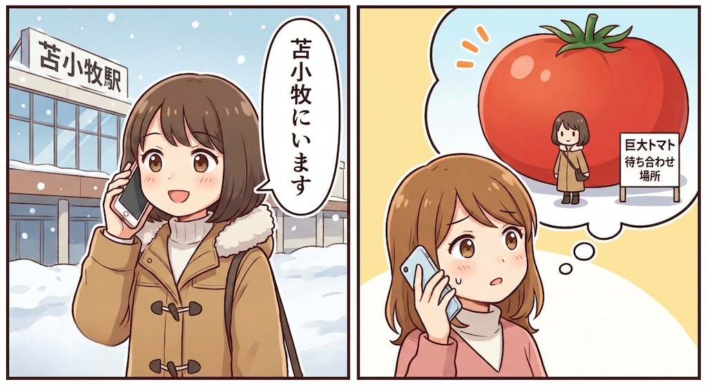 苫小牧にいます