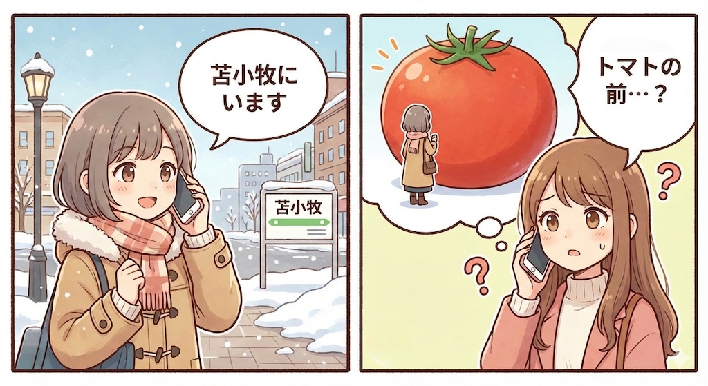 苫小牧にいます