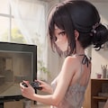 ゲームに夢中なロリに・・・ 3枚目