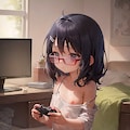 ゲームに夢中なロリに・・・ 4枚目