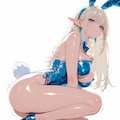 エナメルブルーバニースーツ♪エルフさん♡ 11枚目