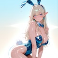 エナメルブルーバニースーツ♪エルフさん♡ 10枚目