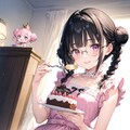 ２度目の誕生日の姫さんも眼鏡三つ編み 4枚目