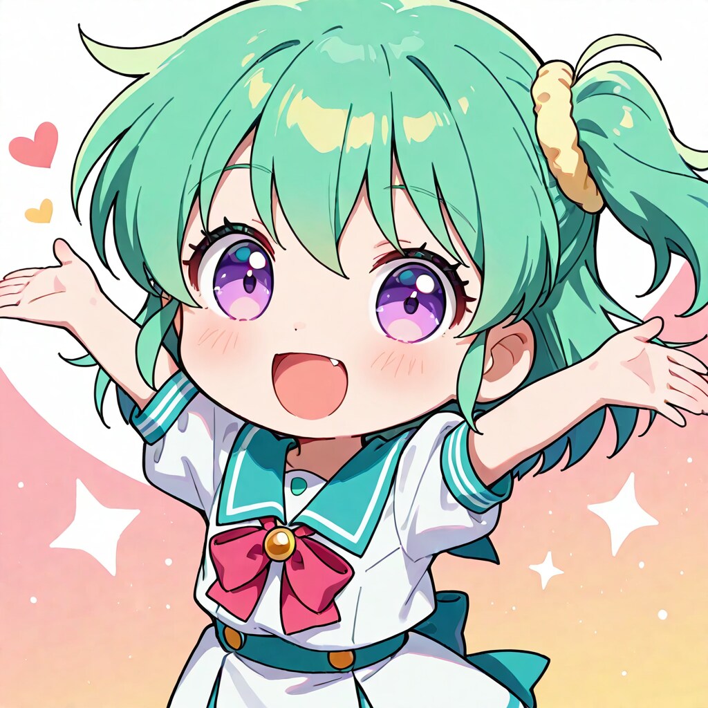 BONSAIで楽しそうに踊るちびちゃん | の人気AIイラスト・グラビア