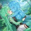 青緑スライムのいちゃいちゃ 8枚目