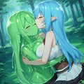 青緑スライムのいちゃいちゃ 7枚目