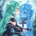 青緑スライムのいちゃいちゃ 11枚目