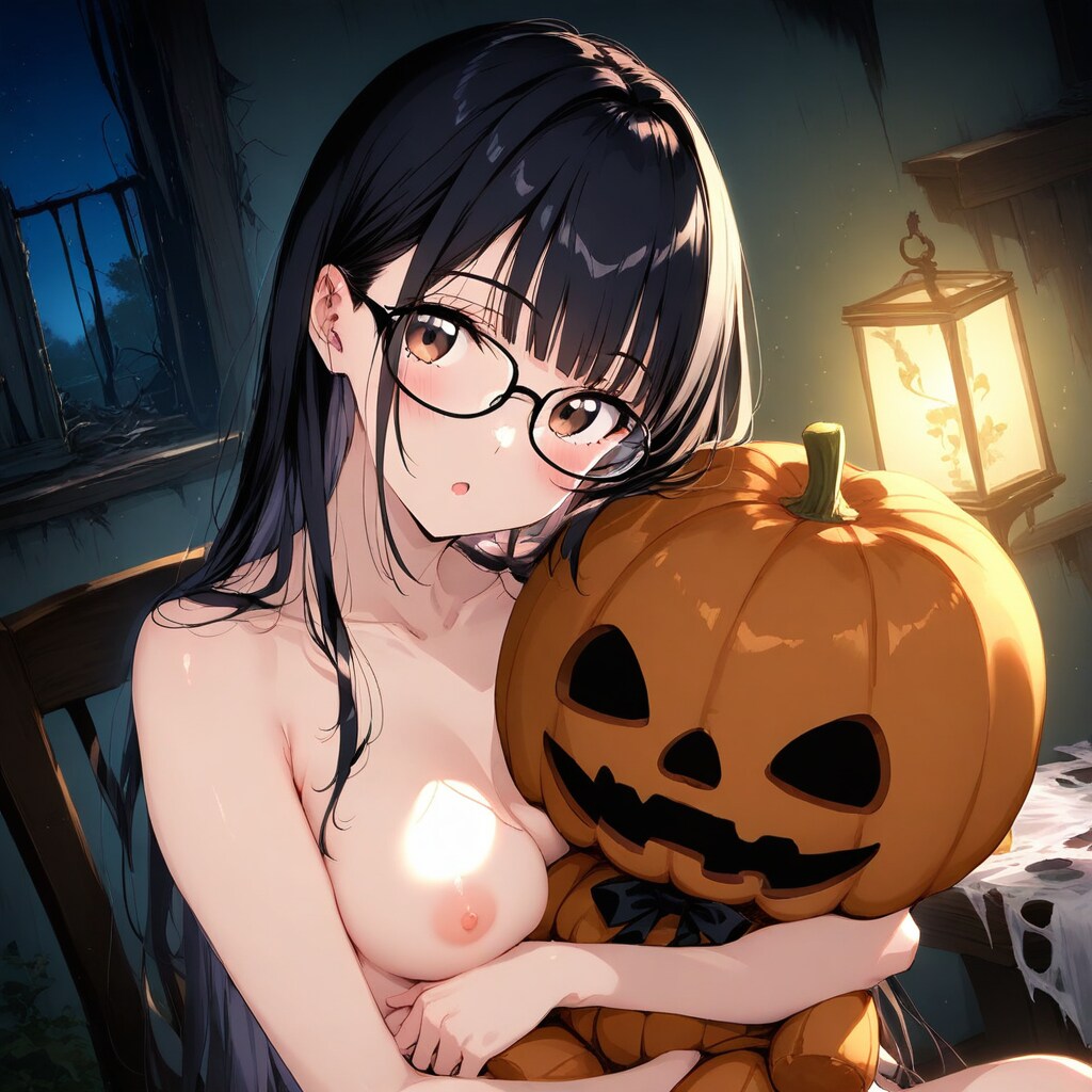 全裸で寛ぐハロウィンの夜③