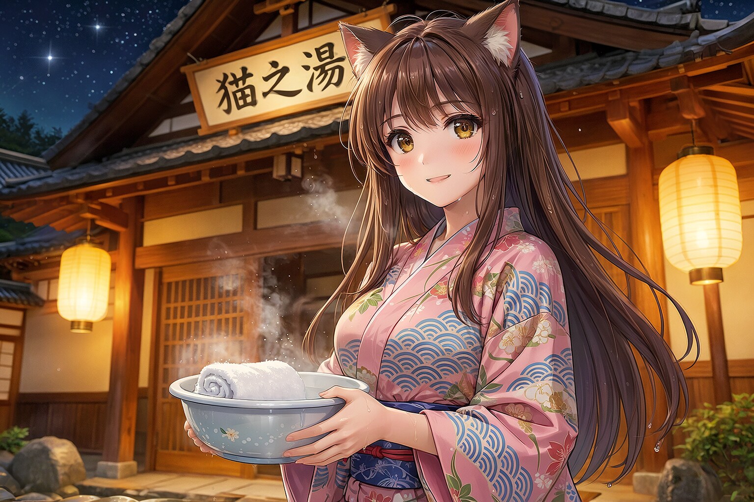 猫之湯 | の人気AIイラスト・グラビア