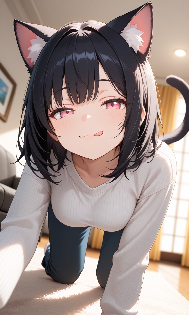 追い込み猫