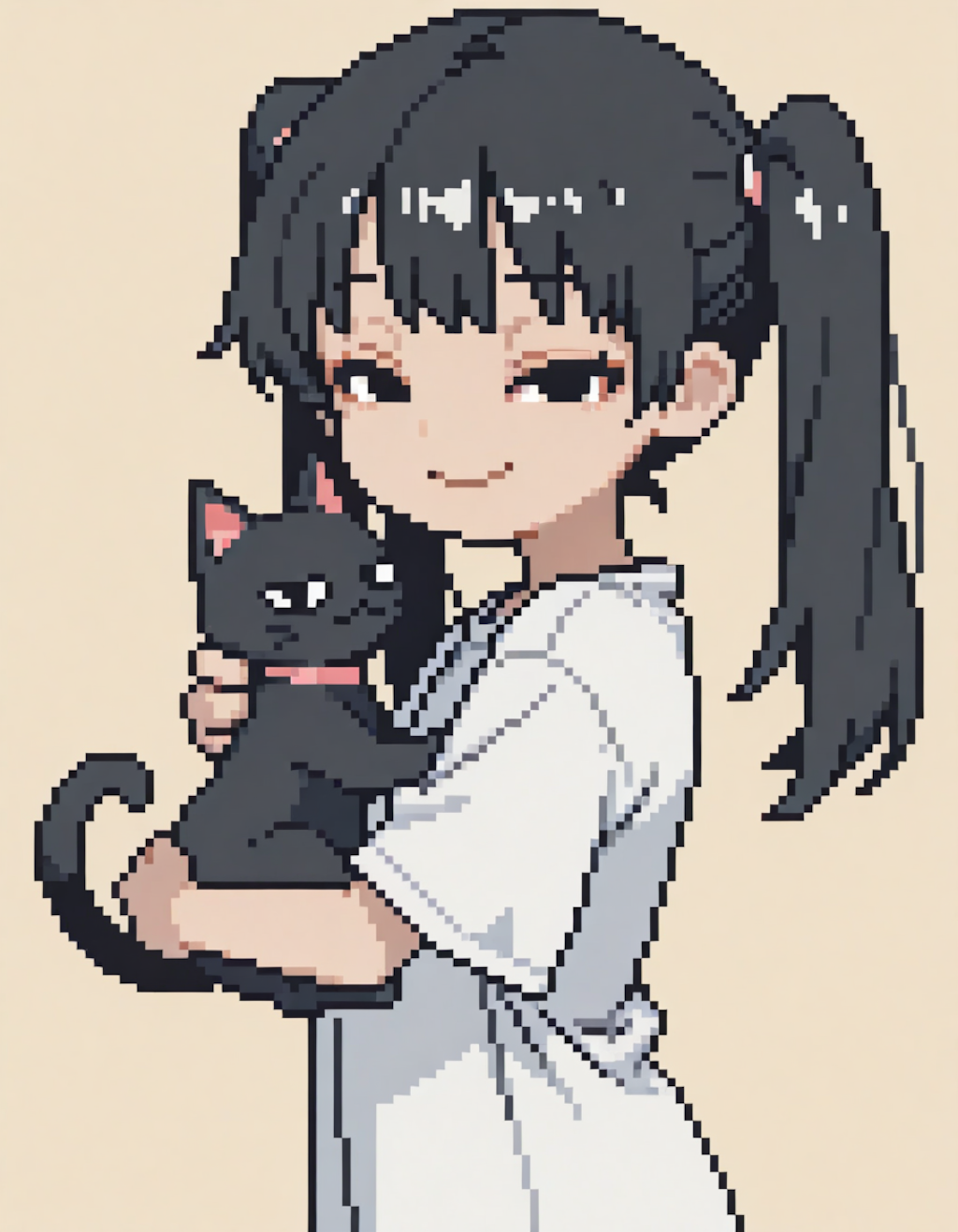 ツインちゃんと黒猫
