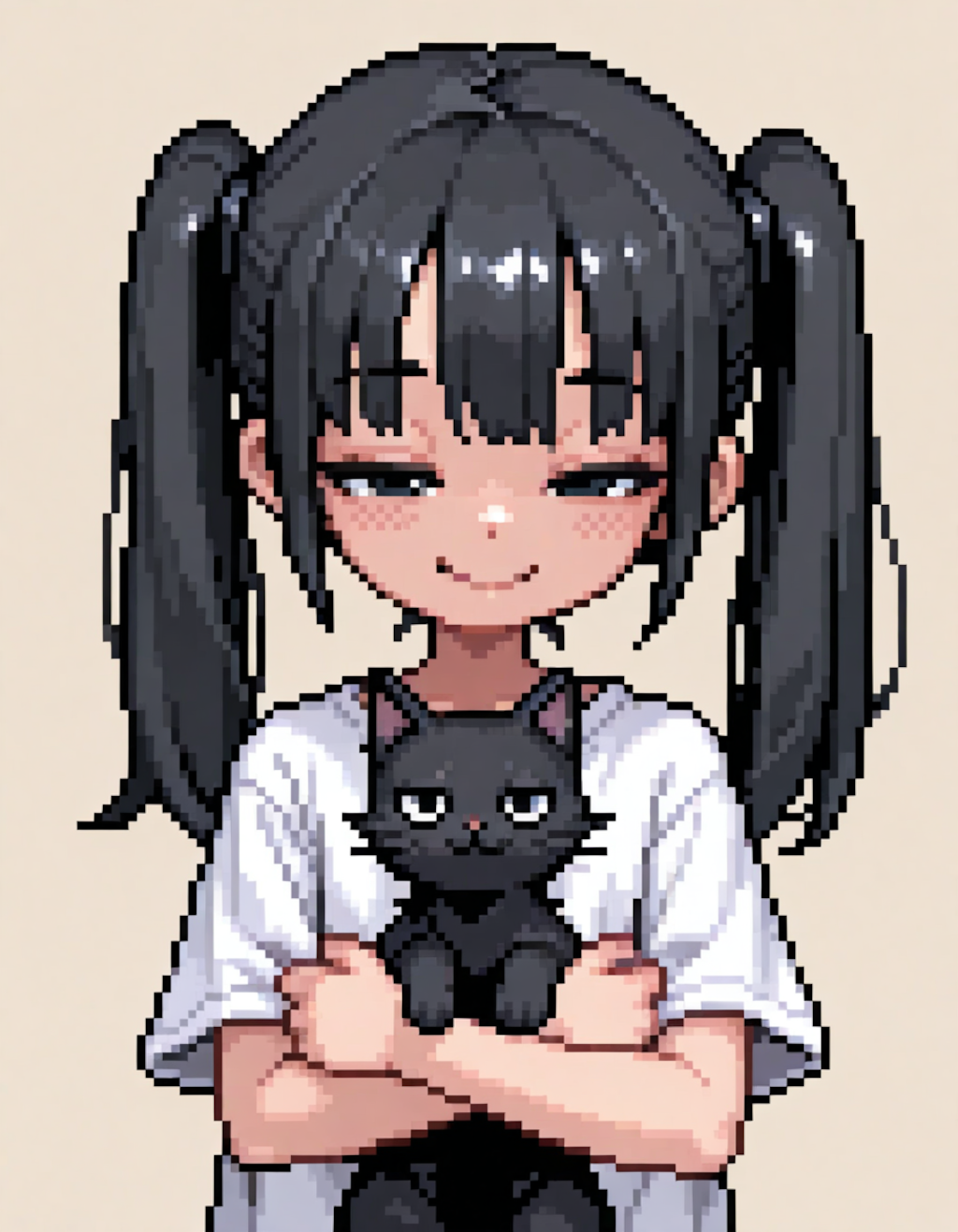 ツインちゃんと黒猫