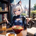 猫ロボ娘と昼食 (ソラといっしょ！#１) 5枚目