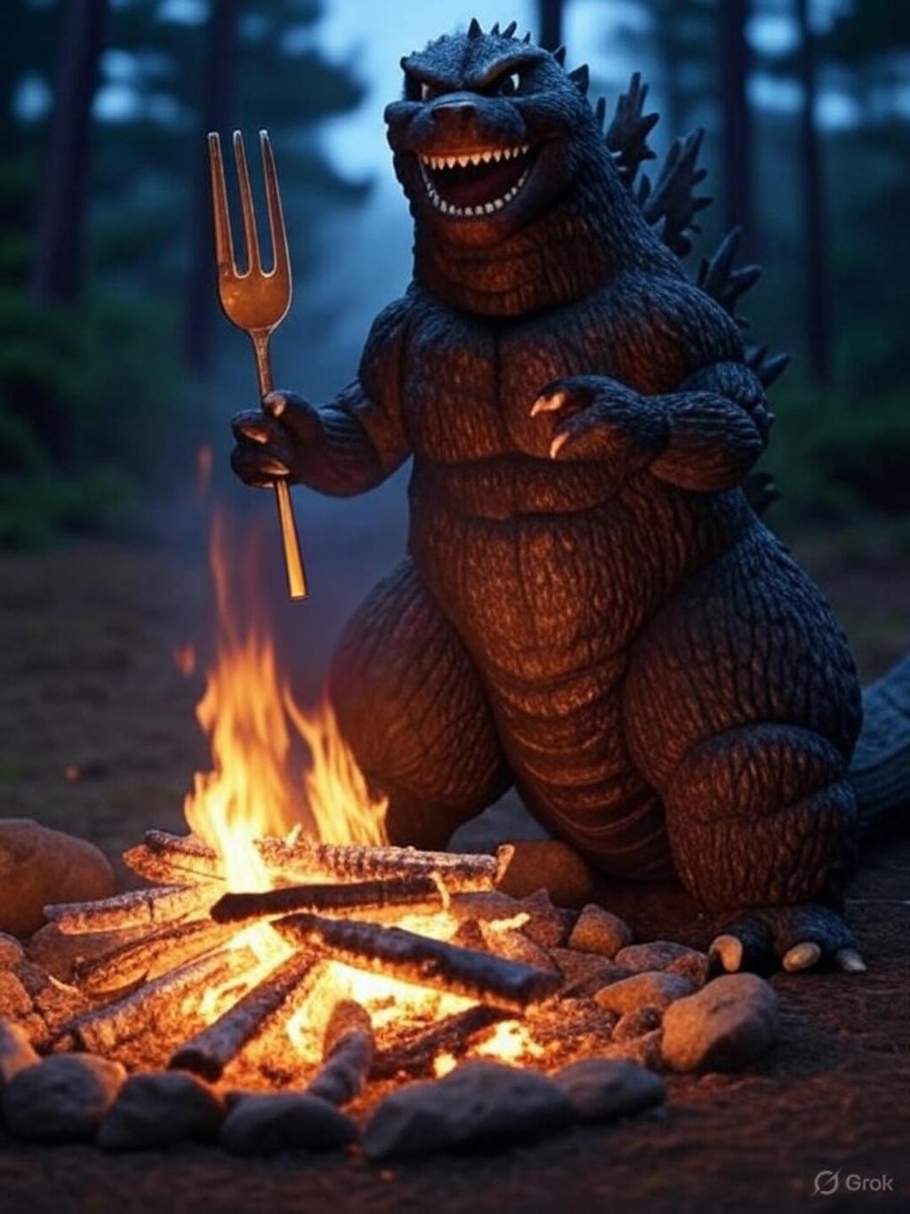 【特撮】ソロキャンプするゴジラさんとおまけ