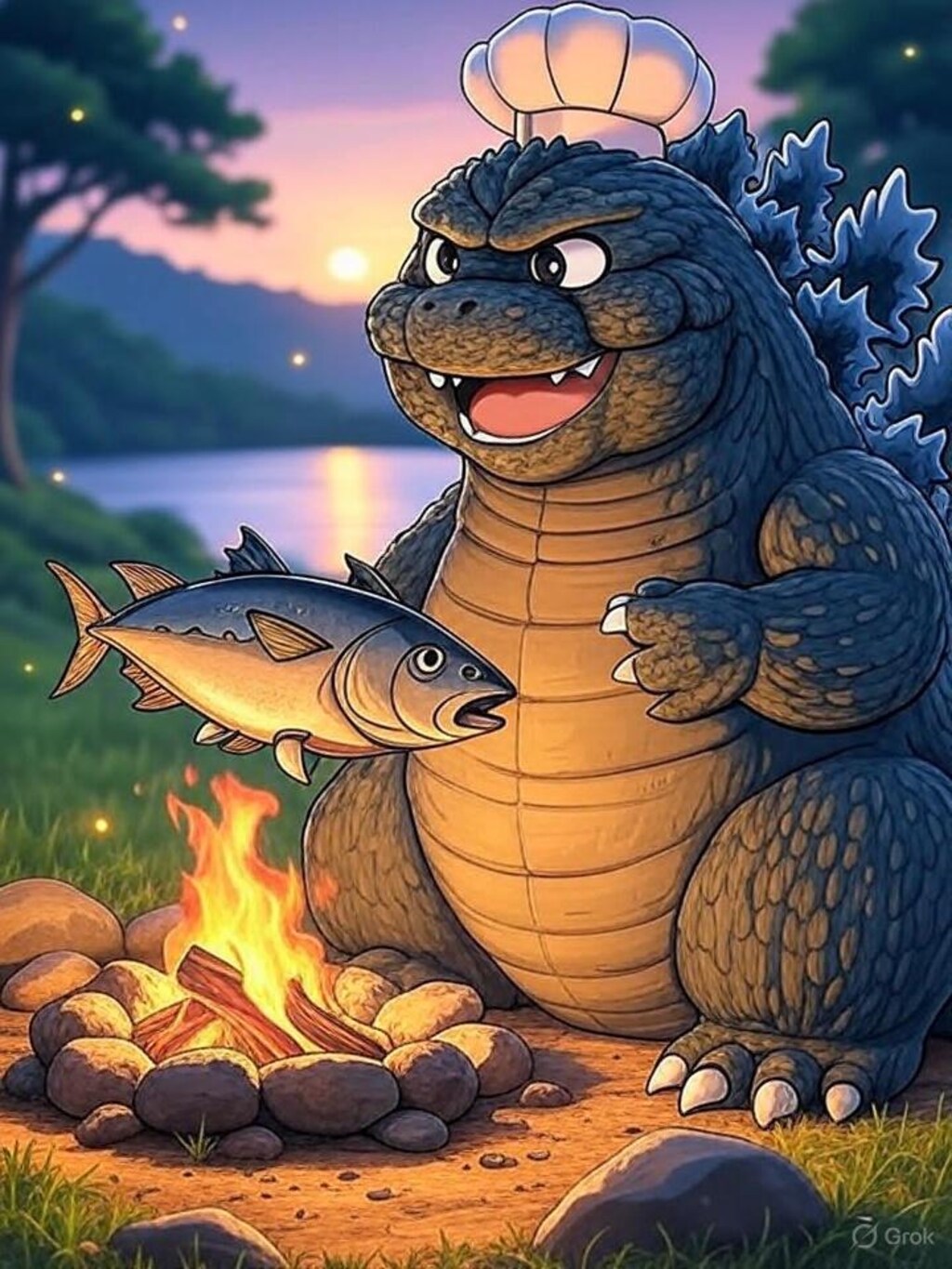 【特撮】ソロキャンプするゴジラさんとおまけ