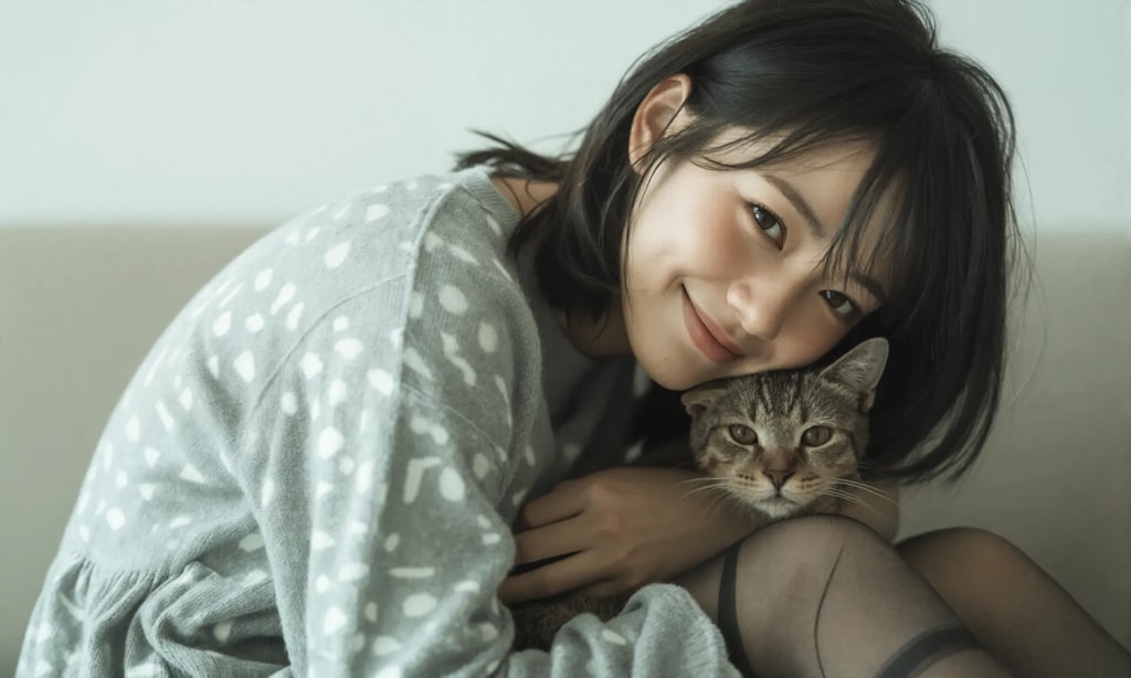 猫と女の子