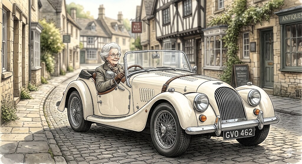 A lady Morgan driver
