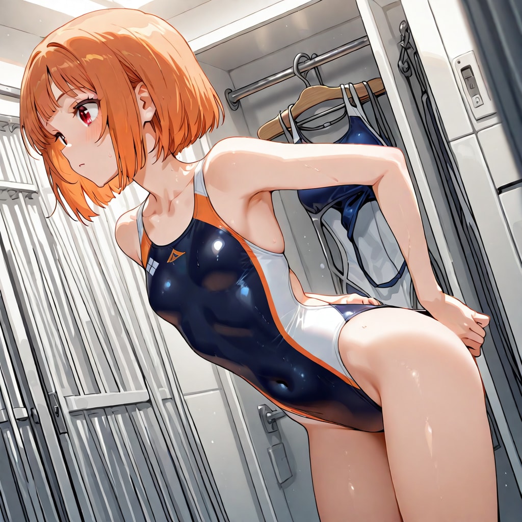 水着に着替え中