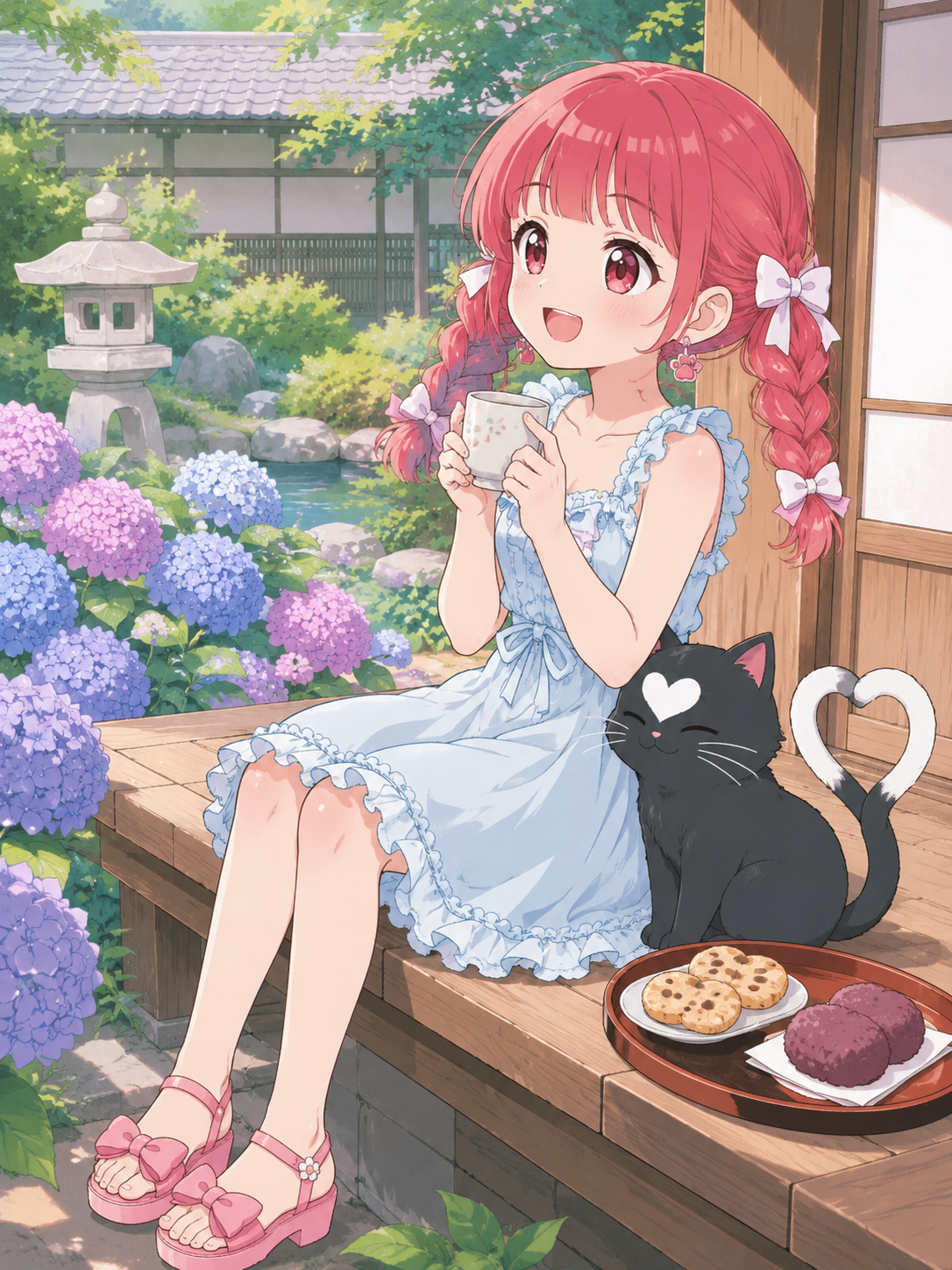 赤髪ちゃんと猫