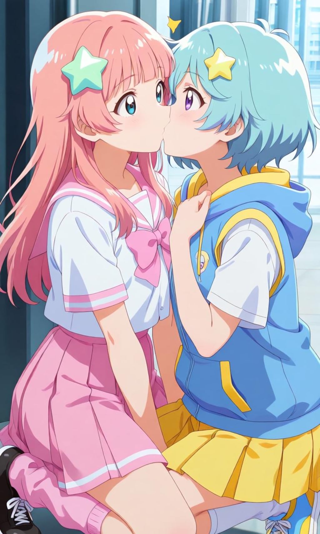 野々山姉妹百合キス♡