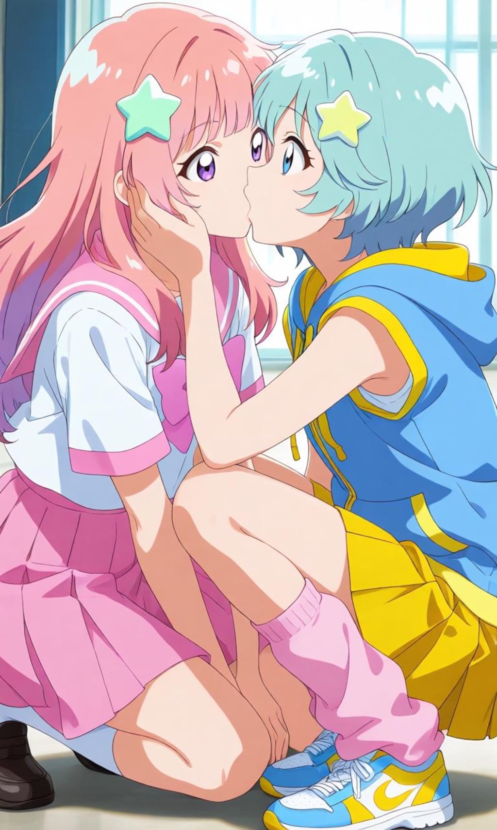 野々山姉妹百合キス♡