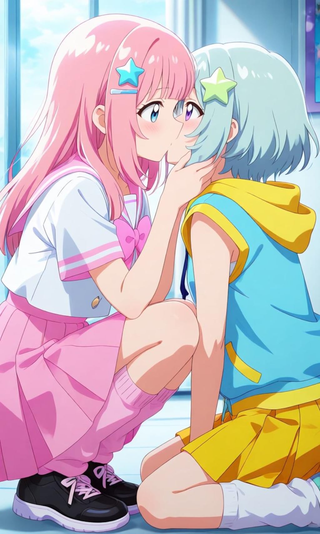 野々山姉妹百合キス♡