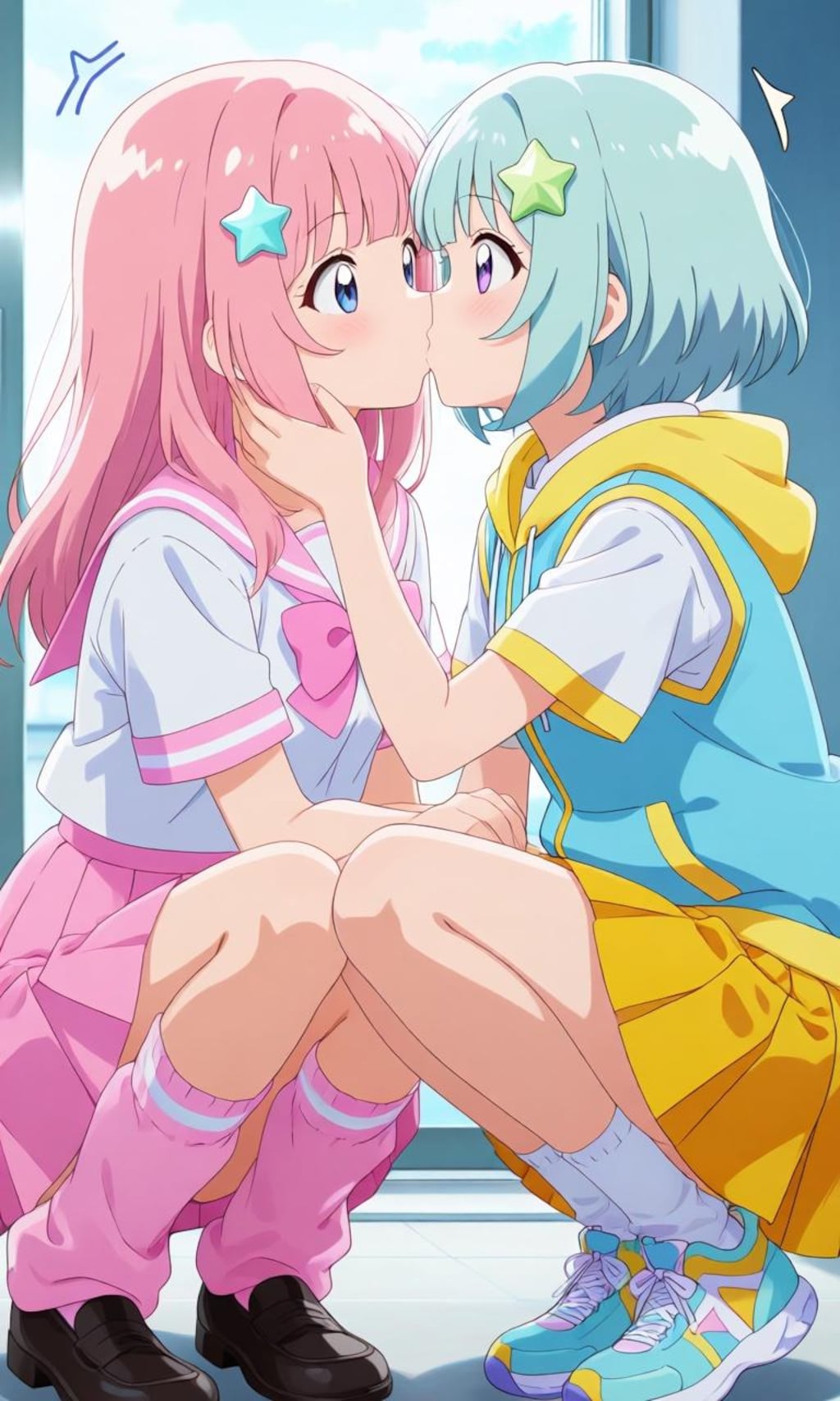 野々山姉妹百合キス♡