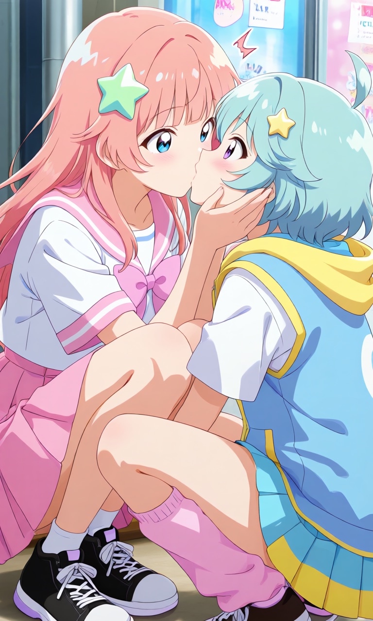 野々山姉妹百合キス♡
