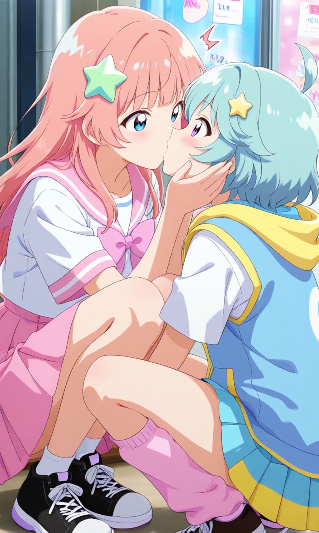 野々山姉妹百合キス♡